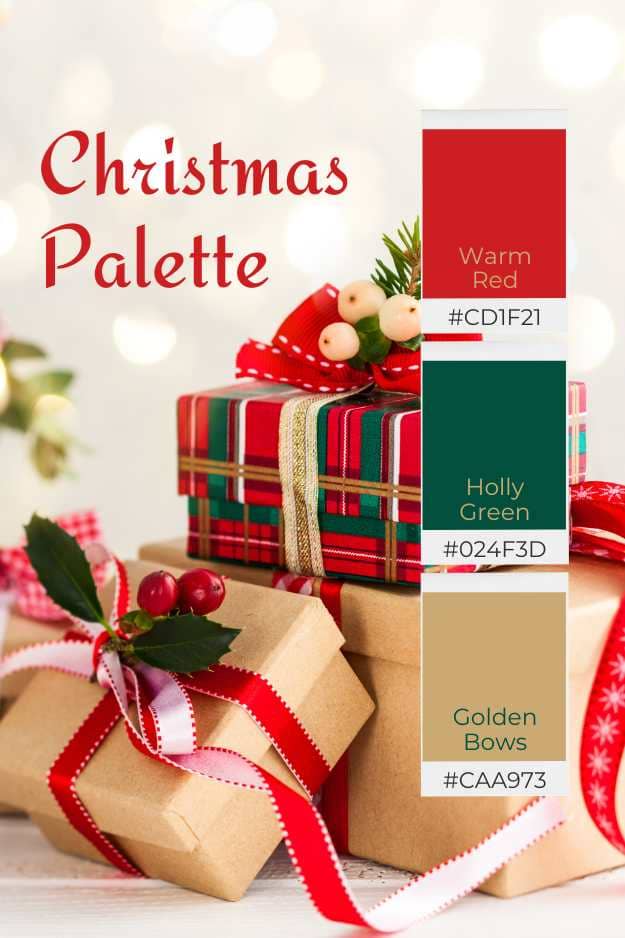 Christmas decorating color palette color palate